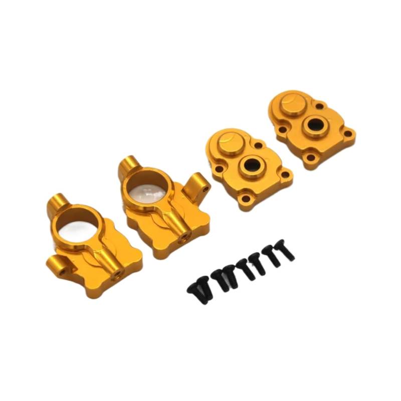 QAWRYV RC Achsschenkel Lenkbecher Für FMS Für FCX24 Xiaoqi 1/24 Metalltürbrückengetriebe Lenkbechergetriebeabdeckung RC Fernbedienung Auto Upgrade Zubehör(Yellow) von QAWRYV
