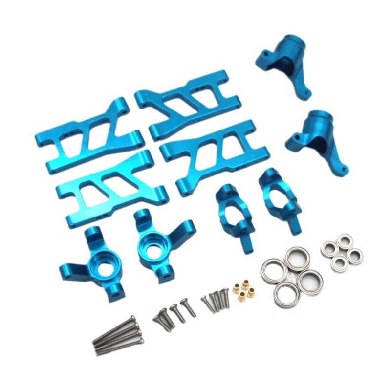 QAWRYV RC Achsschenkel Lenkbecher Für HSP 18301 18302 18311 18312 18321 18322 1/18 Metall Für Swing Arm Lenkung Tasse Fünf Stücke RC Fernbedienung Auto Teile(Blue) von QAWRYV