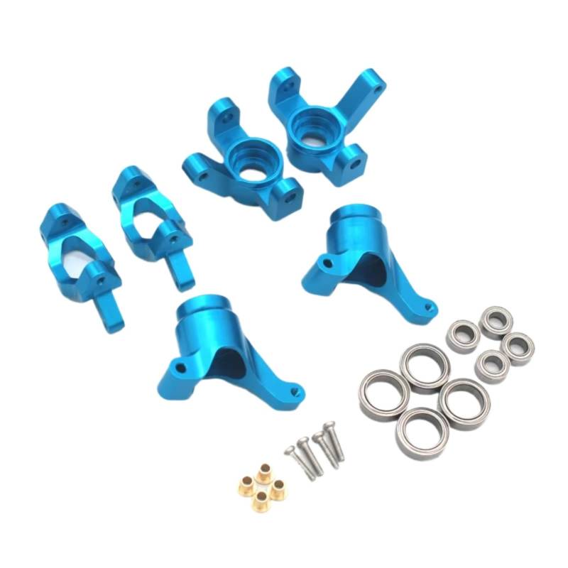 QAWRYV RC Achsschenkel Lenkbecher Für HSP 18301 18302 18311 18312 18321 18322 1/18 Metall-Lenkbecher C Für Seat-Hinterrad Für Seat RC-Fernbedienung Autoteile(Blue) von QAWRYV