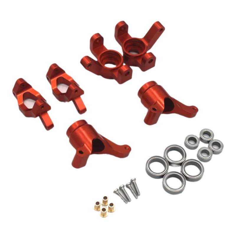 QAWRYV RC Achsschenkel Lenkbecher Für HSP 18301 18302 18311 18312 18321 18322 1/18 Metall-Lenkbecher C Für Seat-Hinterrad Für Seat RC-Fernbedienung Autoteile(Red) von QAWRYV
