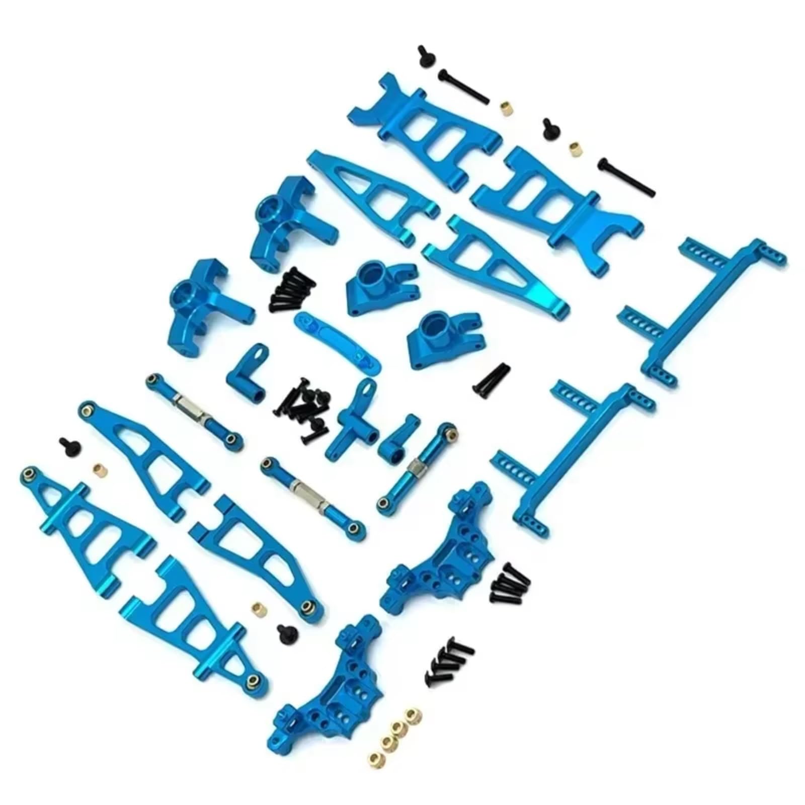 QAWRYV RC Achsschenkel Lenkbecher Für Kyamrc G161 G162 G169 1/16 Metall Für Schaukel Arm Lenkung Tasse Spurstange Kit RC Fernbedienung Auto Upgrade Zubehör Teile(Blue) von QAWRYV