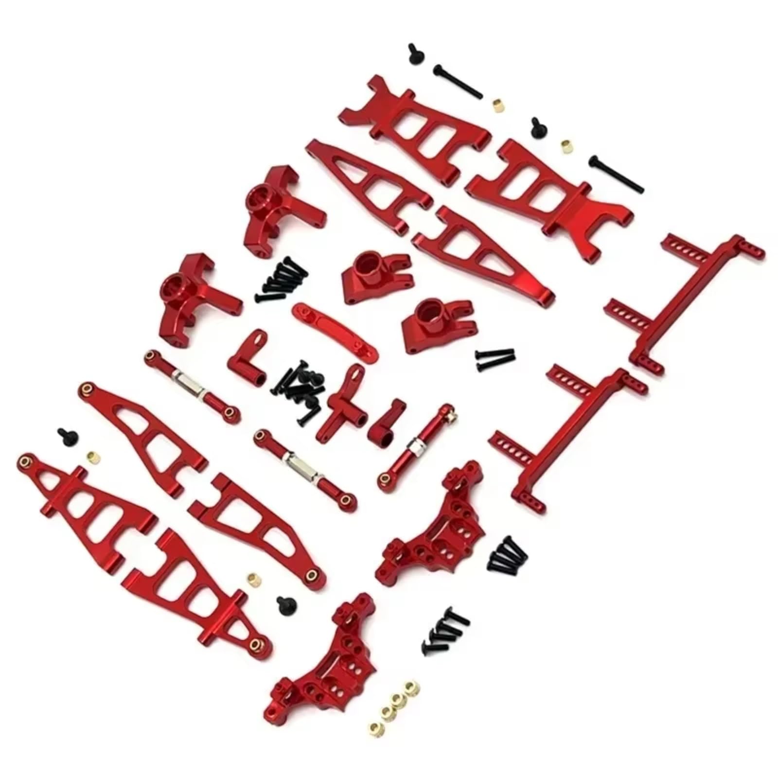 QAWRYV RC Achsschenkel Lenkbecher Für Kyamrc G161 G162 G169 1/16 Metall Für Schaukel Arm Lenkung Tasse Spurstange Kit RC Fernbedienung Auto Upgrade Zubehör Teile(Red) von QAWRYV