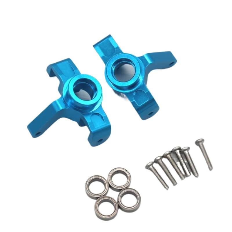 QAWRYV RC Achsschenkel Lenkbecher Für MJX 14209 14210 1/14 M162 M163 16207 16208 16209 16210 H16v3 1/16 Metall Lenkung Tasse Fernbedienung RC Autos Teile(Blue) von QAWRYV