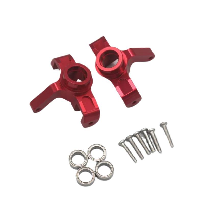 QAWRYV RC Achsschenkel Lenkbecher Für MJX 14209 14210 1/14 M162 M163 16207 16208 16209 16210 H16v3 1/16 Metall Lenkung Tasse Fernbedienung RC Autos Teile(Red) von QAWRYV