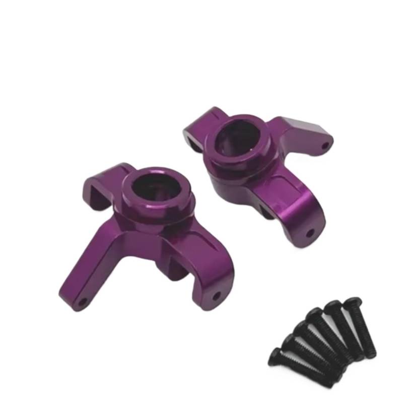 QAWRYV RC Achsschenkel Lenkbecher Für MJX 14209 14210 1/14 Metall Front Steering Cup Achsschenkel Arm Fernbedienung Auto Upgrade Zubehör Ersetzen Teile(Purple) von QAWRYV