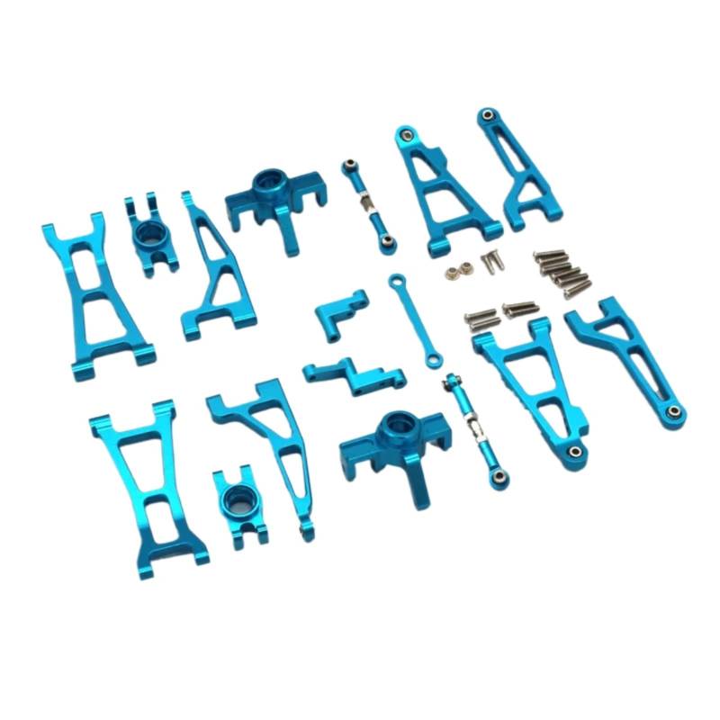 QAWRYV RC Achsschenkel Lenkbecher Für MJX 16207 M162 1/16 Metall Für Schwinge Lenkung Tasse Hinten Rad Für Sitz Verletzlich Set RC Fernbedienung Auto Teile(Blue) von QAWRYV