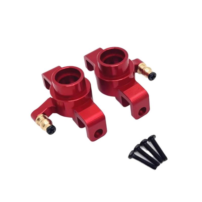 QAWRYV RC Achsschenkel Lenkbecher Für MJX 20208 Für JJRC C8811 1/20 Metall Front Achsschenkel Lenkung Tasse RC Fernbedienung Auto Upgrade Zubehör Teile(Red) von QAWRYV