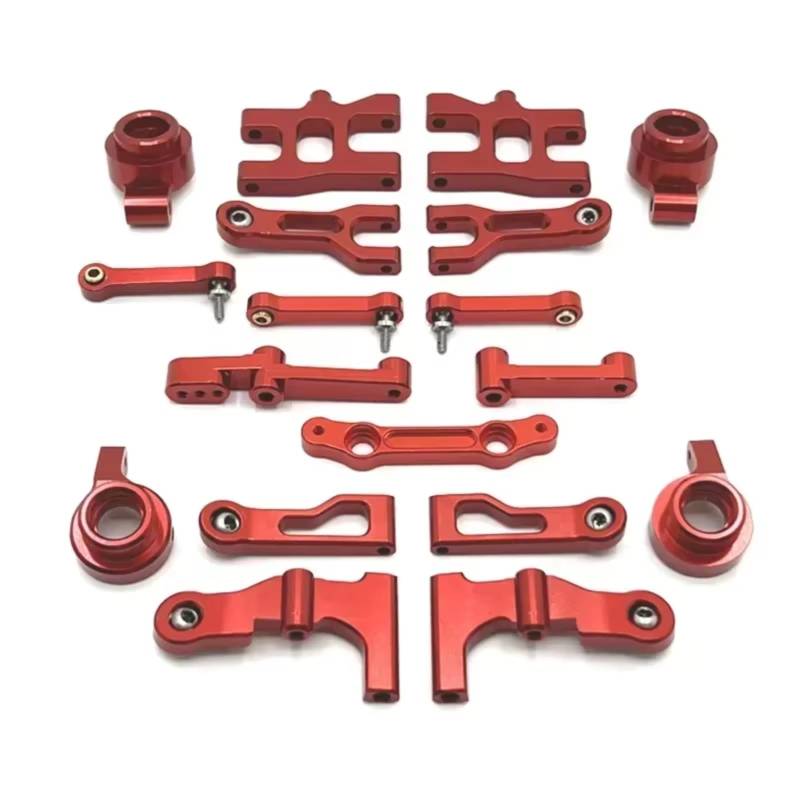 QAWRYV RC Achsschenkel Lenkbecher Für MN MN38 1/16 Metall Für Schwinge Lenkung Cup Lenkung Set RC Fernbedienung Auto Upgrade Zubehör Teile Ersetzen(Red) von QAWRYV