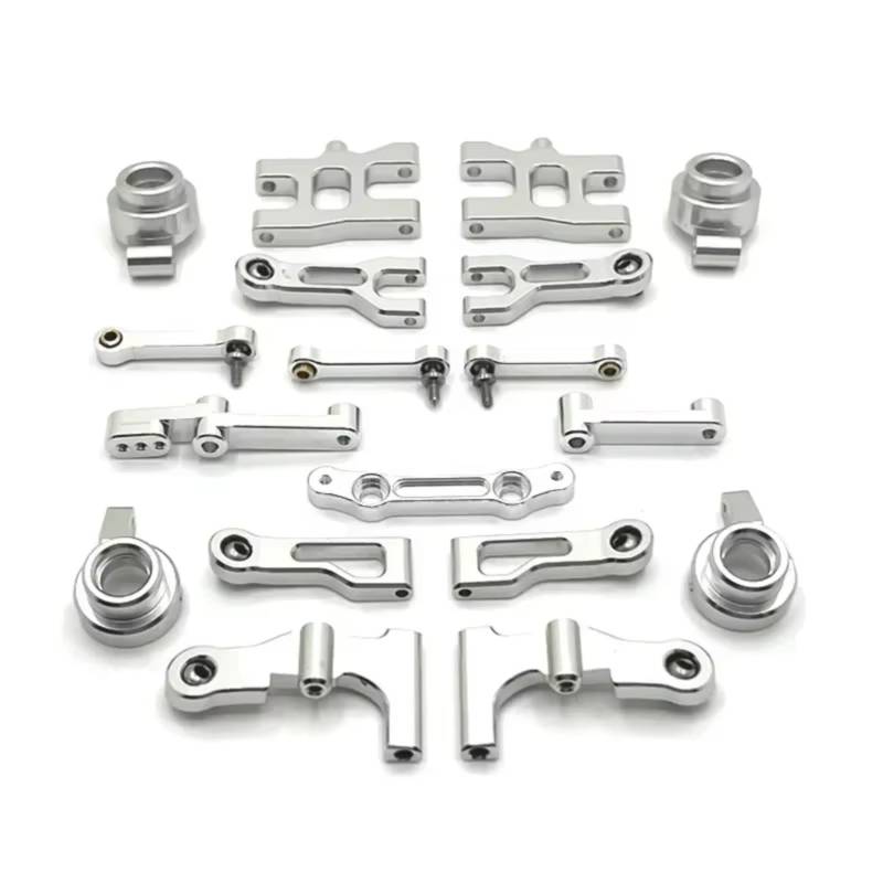 QAWRYV RC Achsschenkel Lenkbecher Für MN MN38 1/16 Metall Für Schwinge Lenkung Cup Lenkung Set RC Fernbedienung Auto Upgrade Zubehör Teile Ersetzen(Silver) von QAWRYV