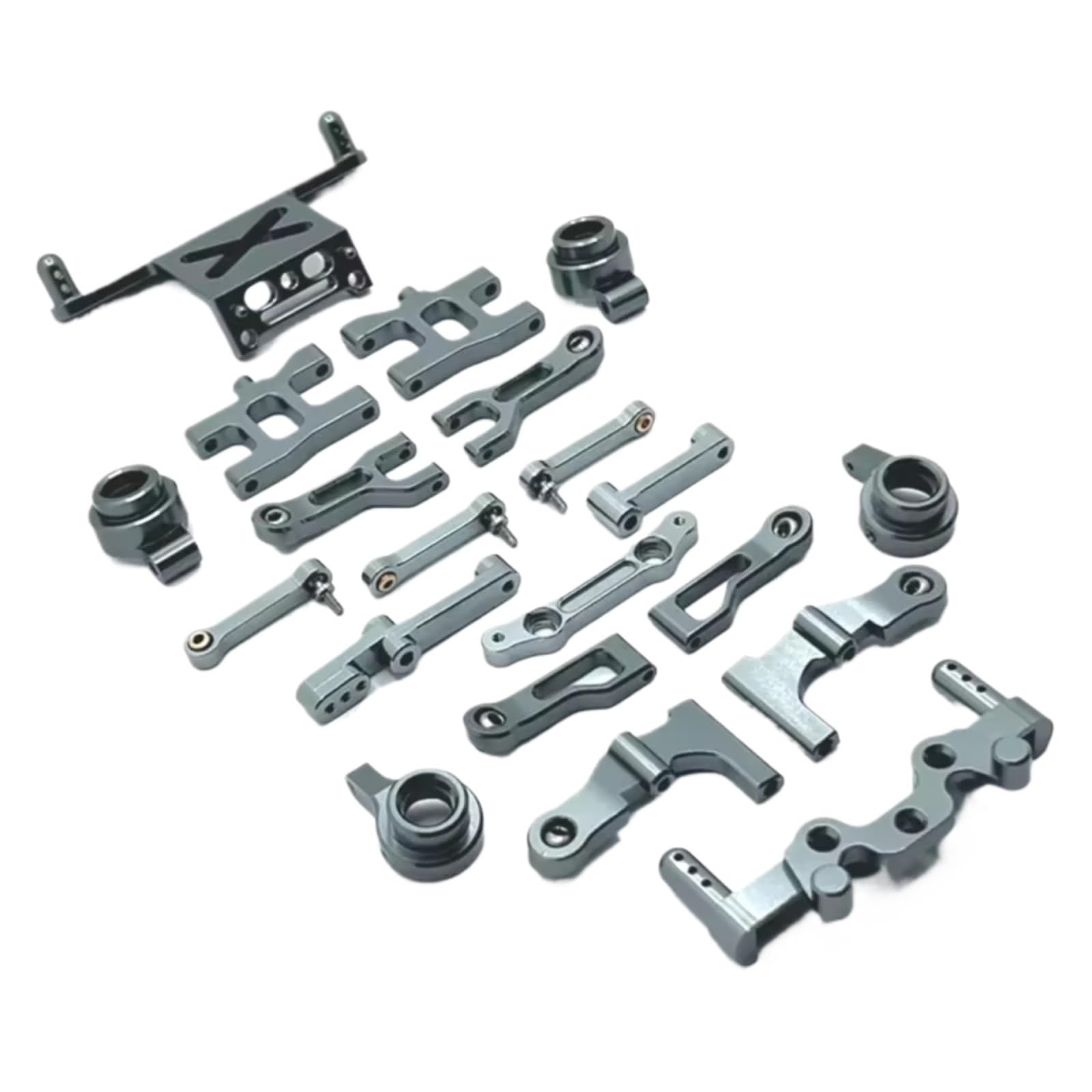 QAWRYV RC Achsschenkel Lenkbecher Für MN MN38 1/16 Metall Für Schwinge Lenkung Tasse Achsschenkel Anfällig Set Modell RC Auto Upgrade Zubehör Teile(Gray) von QAWRYV