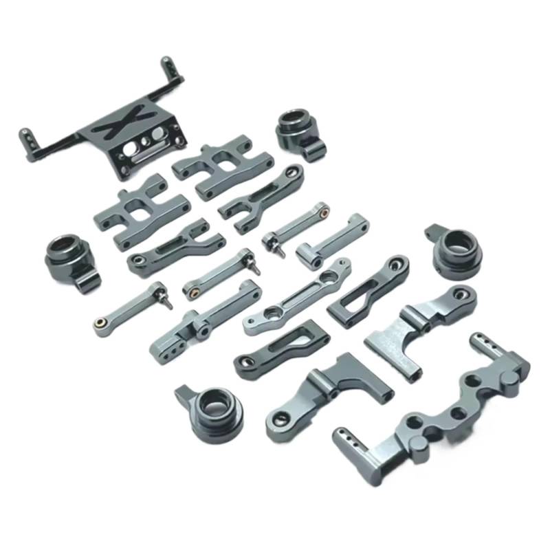 QAWRYV RC Achsschenkel Lenkbecher Für MN MN38 1/16 Metall Für Schwinge Lenkung Tasse Achsschenkel Anfällig Set Modell RC Auto Upgrade Zubehör Teile(Gray) von QAWRYV