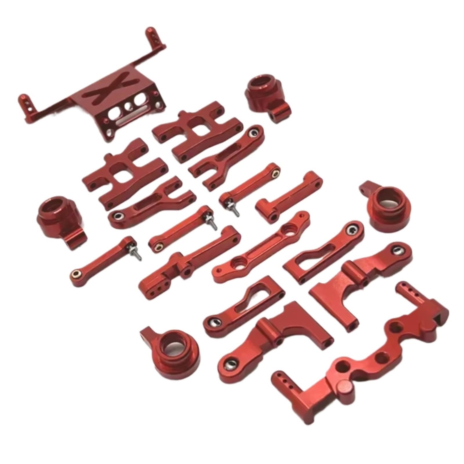 QAWRYV RC Achsschenkel Lenkbecher Für MN MN38 1/16 Metall Für Schwinge Lenkung Tasse Achsschenkel Anfällig Set Modell RC Auto Upgrade Zubehör Teile(Red) von QAWRYV
