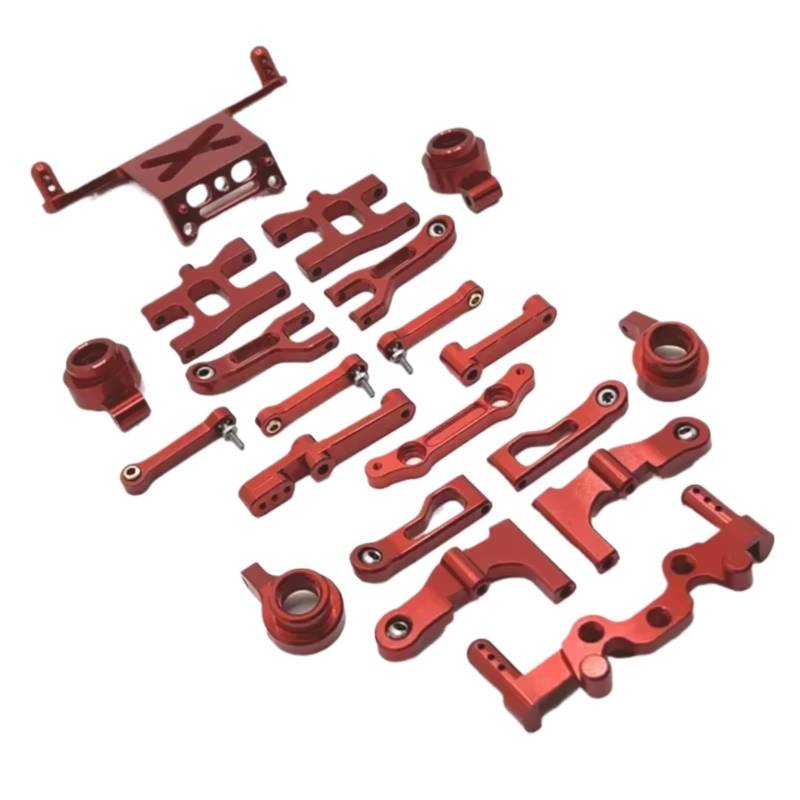QAWRYV RC Achsschenkel Lenkbecher Für MN MN38 1/16 Metall Für Schwinge Lenkung Tasse Achsschenkel Anfällig Set Modell RC Auto Upgrade Zubehör Teile(Red) von QAWRYV