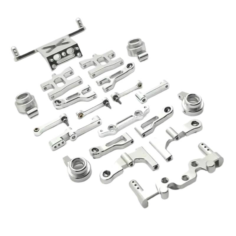 QAWRYV RC Achsschenkel Lenkbecher Für MN MN38 1/16 Metall Für Schwinge Lenkung Tasse Achsschenkel Anfällig Set Modell RC Auto Upgrade Zubehör Teile(Silver) von QAWRYV