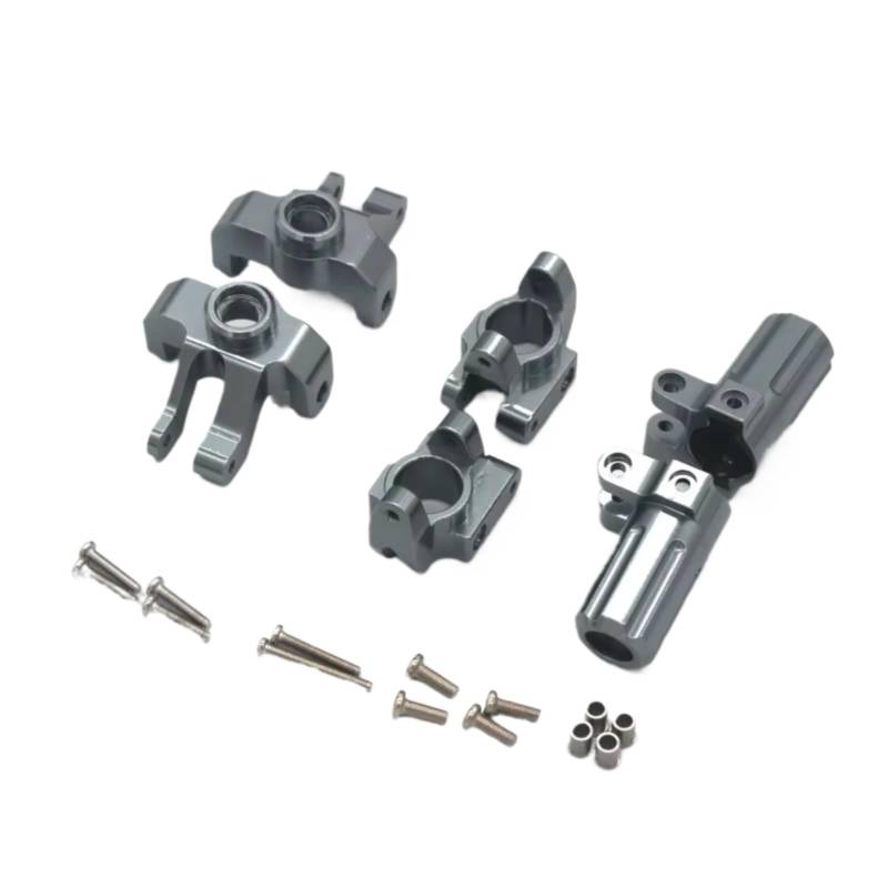 QAWRYV RC Achsschenkel Lenkbecher Für MN128 MN86S G500 Aluminium Achsschenkel C Für Sitz Hinterrad Für Sitz DREI Stück Kit RC Auto Zubehör Teile(Gray) von QAWRYV