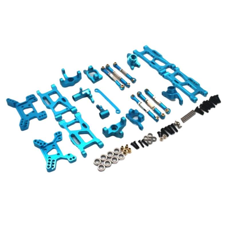 QAWRYV RC Achsschenkel Lenkbecher Für Relalo AM-X12 1/12 14015 14005E 1/14 Metall Für Schaukel Arm Lenkung Tasse 8-stück Set RC Upgrade Zubehör Teile(Blue) von QAWRYV