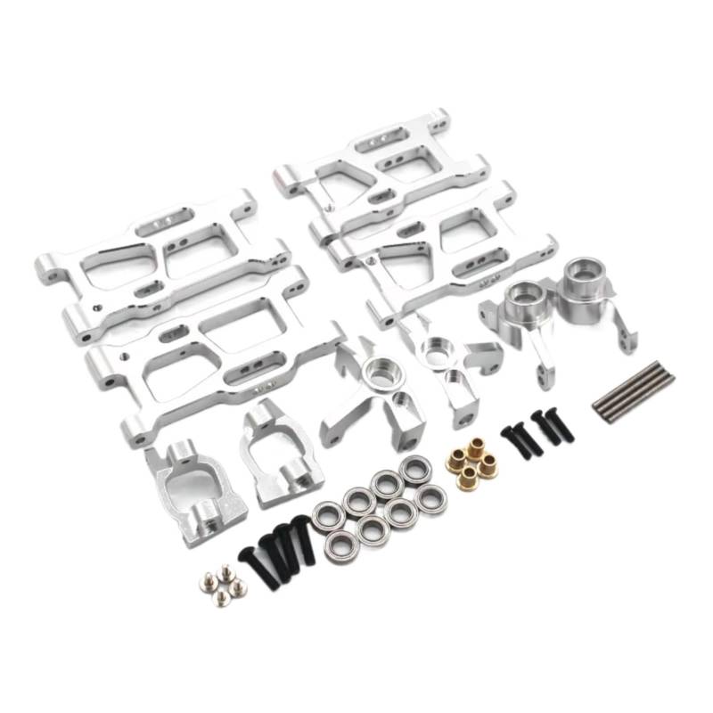 QAWRYV RC Achsschenkel Lenkbecher Für Relalo AM-X12 AM-D12 14015 14005E Metall Für Schaukel Arm Lenkung Tasse Fünf-stück RC Upgrade Zubehör Teile(Silver) von QAWRYV