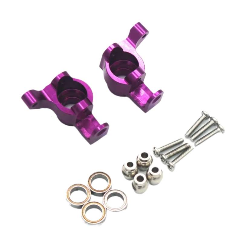 QAWRYV RC Achsschenkel Lenkbecher Für SCY 16101 16102 16103 16104 16106 16201 1/16 Metall Achsschenkel Lenkung Tasse Fernbedienung RC Auto Upgrade Teile(Purple) von QAWRYV