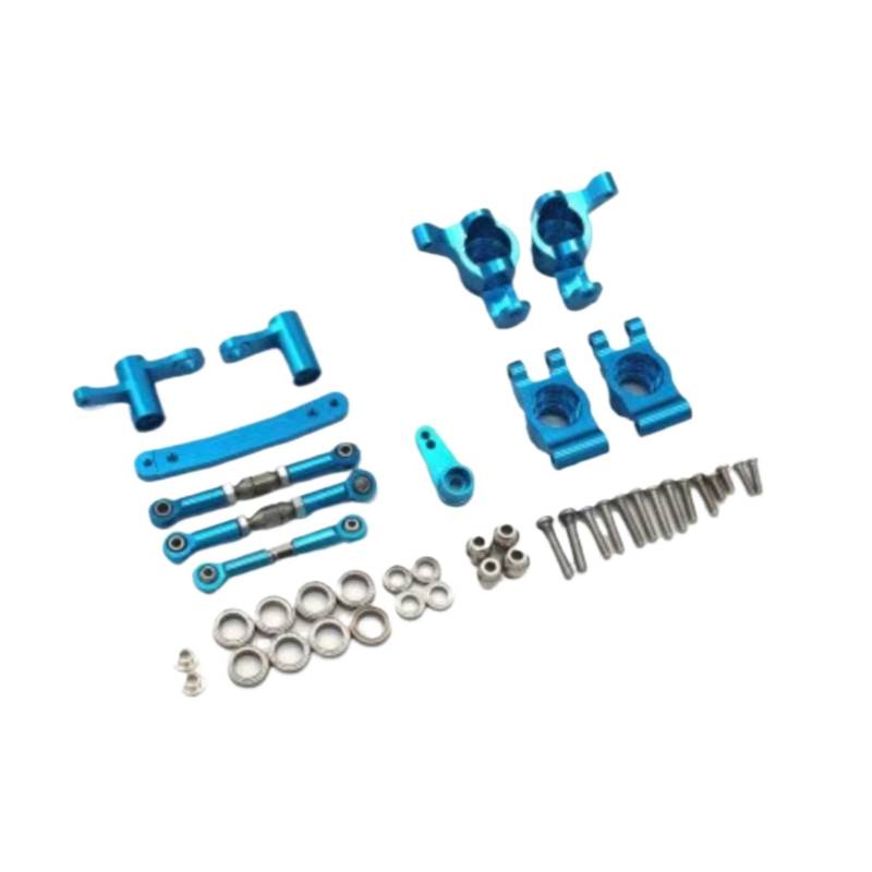 QAWRYV RC Achsschenkel Lenkbecher Für SCY 16101 16102 16103 16104 16106 16201 Für JJRC C8805 1/16 Metall Lenkung Montage Lenkung Tasse Lenkung Kit RC Teile(Blue) von QAWRYV