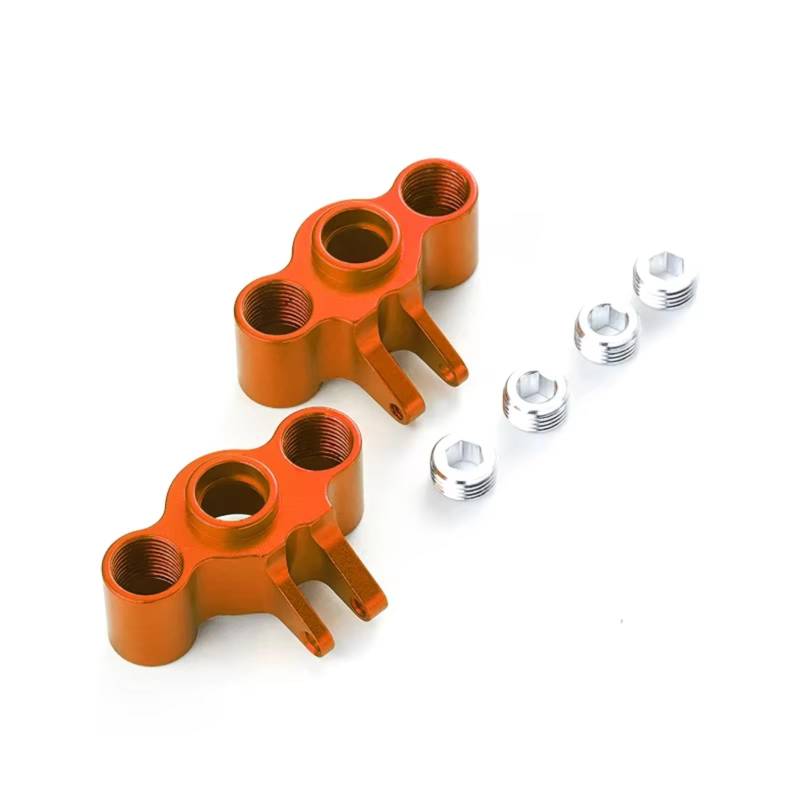 QAWRYV RC Achsschenkel Lenkbecher Für Slash 1/16 2 Stücke Aluminium Legierung Lenkung Hub Carrier Lenkung Block Knuckles RC Auto Upgrade Zubehör Ersetzen Ändern Teile(Orange) von QAWRYV