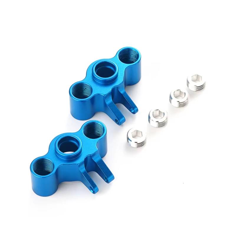 QAWRYV RC Achsschenkel Lenkbecher Für Slash 1/16 2 Stücke Aluminium Legierung Lenkung Hub Carrier Lenkung Block Knuckles RC Auto Upgrade Zubehör Ersetzen Ändern Teile(Sky Blue) von QAWRYV
