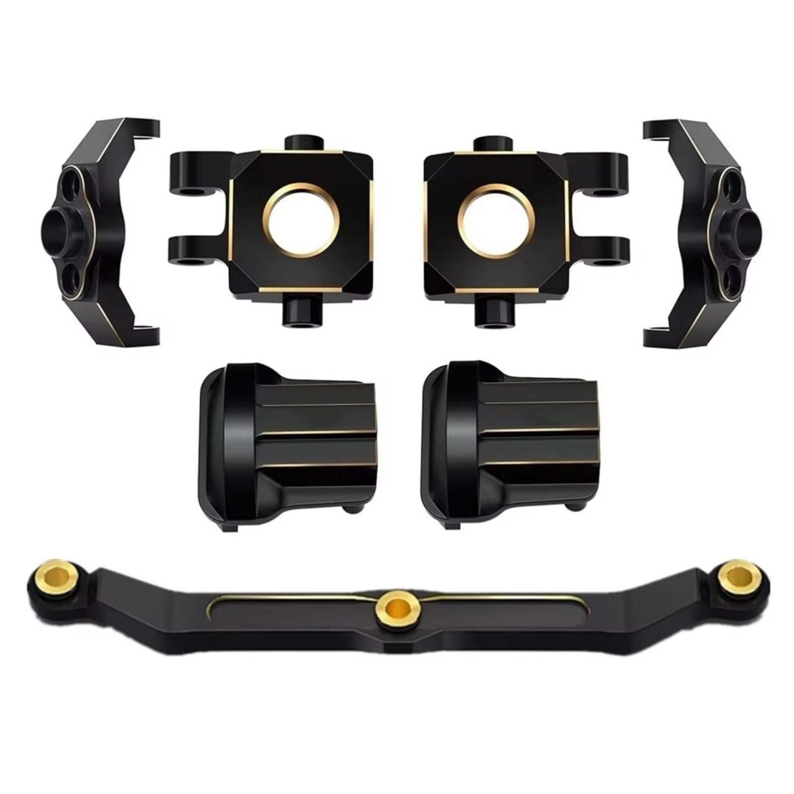 QAWRYV RC Achsschenkel Lenkbecher Für TRX4M 1/18 Metall-Lenkverbindungsblöcke Achsschenkel-Achsabdeckung Lenkblöcke RC-Crawler-Auto Upgrade-Zubehör Ersetzen Sie Modifizierte Teile(1 Set) von QAWRYV