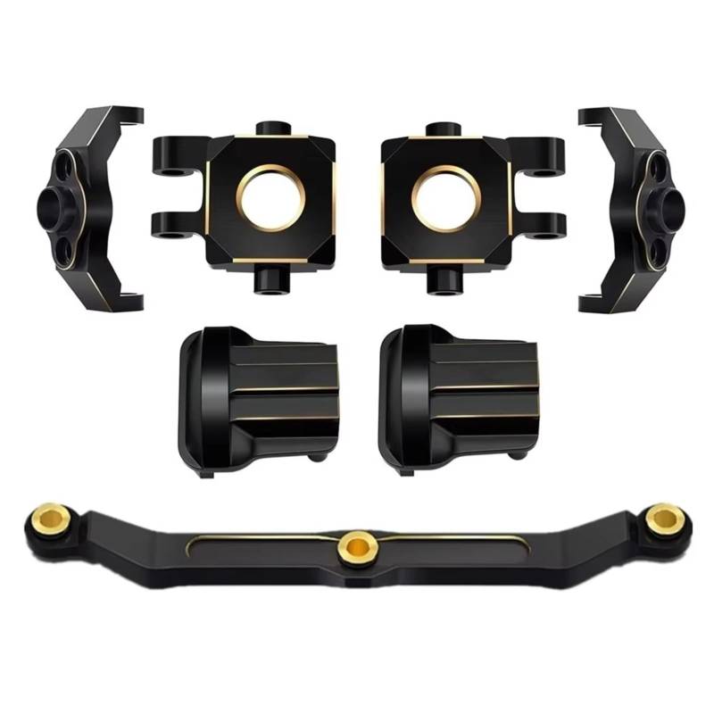 QAWRYV RC Achsschenkel Lenkbecher Für TRX4M 1/18 Metall-Lenkverbindungsblöcke Achsschenkel-Achsabdeckung Lenkblöcke RC-Crawler-Auto Upgrade-Zubehör Ersetzen Sie Modifizierte Teile(1 Set) von QAWRYV