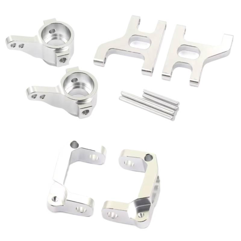 QAWRYV RC Achsschenkel Lenkbecher Für Tamiya CC01 1/10 Metall Front Steering Cup C Hub Carrier Suspension Arm Set RC Crawler Auto Upgrade Zubehör Teile von QAWRYV