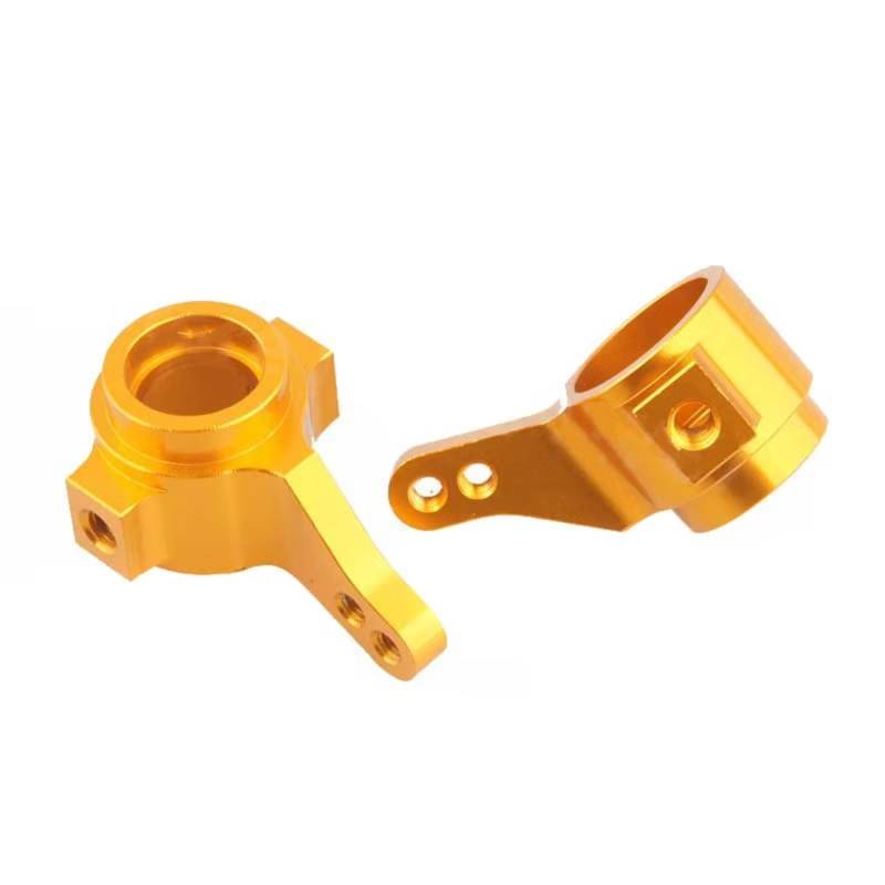 QAWRYV RC Achsschenkel Lenkbecher Für Tamiya CC01 CC02 1/10 2 Stück Metall Aluminium Front Knuckle Arm Pfosten RC Fernbedienung Autos OP Upgrade Teile(Yellow) von QAWRYV