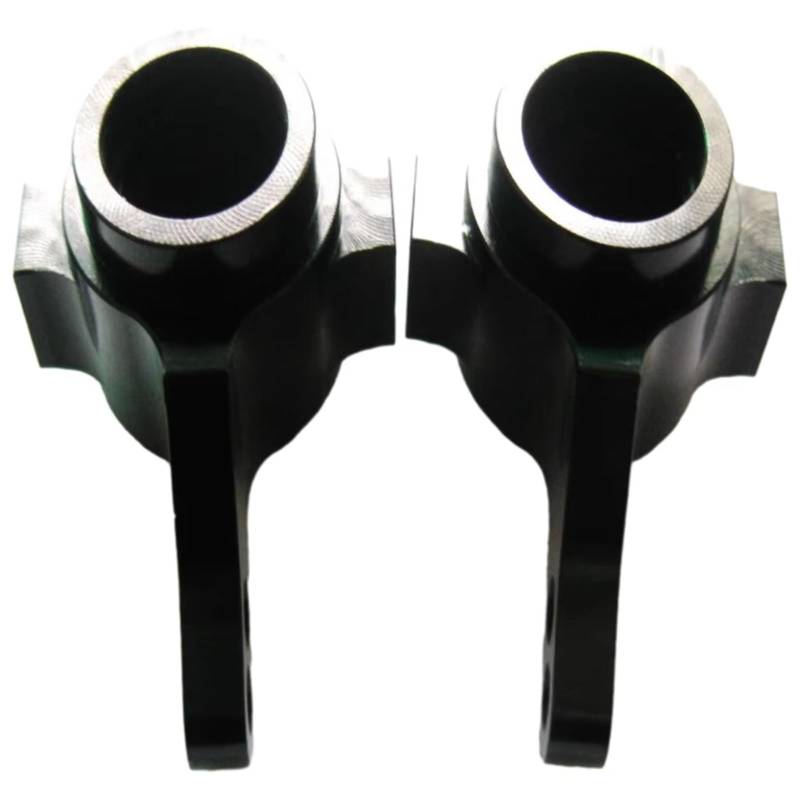 QAWRYV RC Achsschenkel Lenkbecher Für Tamiya Für TT01 1/10 2 Stücke Aluminium Legierung Lenkung Hub Carrier Lenkung Block Knuckles RC Auto Upgrade Zubehör Teile(Black) von QAWRYV