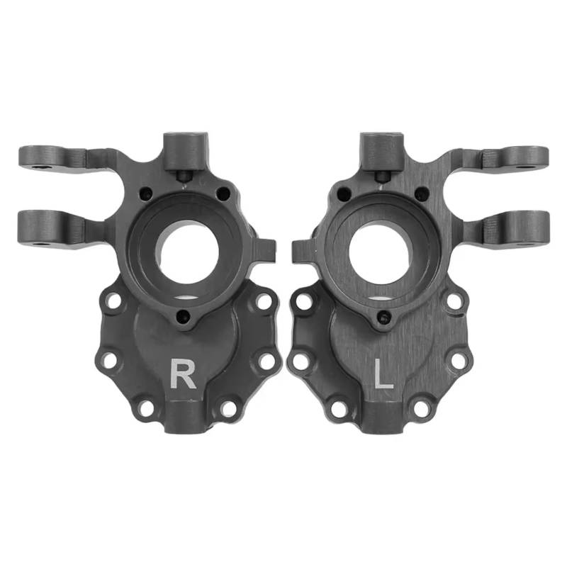 QAWRYV RC Achsschenkel Lenkbecher Für Traxxas Für TRX-4 1/10 Aluminium Front Achsschenkel Lenkung Tasse Lenkung Block RC Auto Upgrade Zubehör Teile(Gray) von QAWRYV