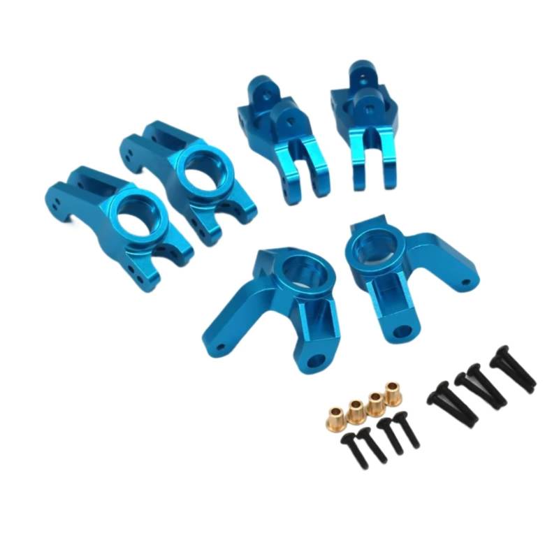 QAWRYV RC Achsschenkel Lenkbecher Für VKAR Bison 1/10 Metall Lenkung Tasse Hinten Transponieren C Für Sitz RC 4WD Fernbedienung Auto Upgrade Zubehör Teile Ersetzen(Blue) von QAWRYV