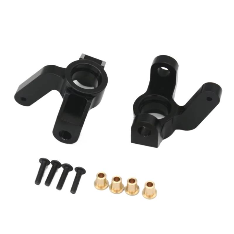 QAWRYV RC Achsschenkel Lenkbecher Für Vkar Bison 1/10 Metall Lenkung Tasse Achsschenkel ET1004 RC 4WD Fernbedienung Auto Upgrade Upgrade Zubehör(Black) von QAWRYV