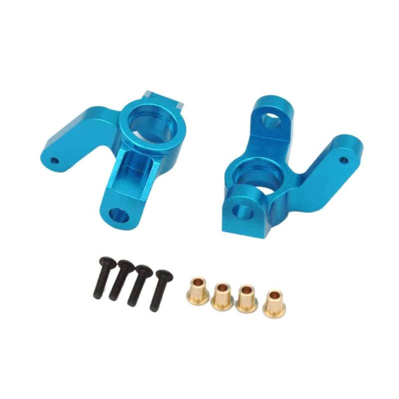 QAWRYV RC Achsschenkel Lenkbecher Für Vkar Bison 1/10 Metall Lenkung Tasse Achsschenkel ET1004 RC 4WD Fernbedienung Auto Upgrade Upgrade Zubehör(Blue) von QAWRYV