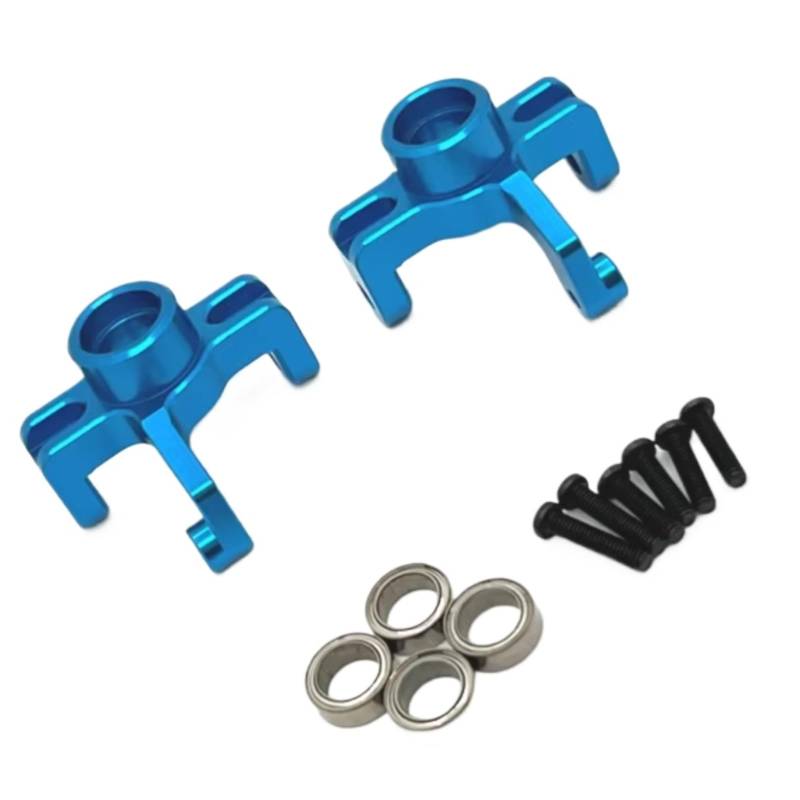 QAWRYV RC Achsschenkel Lenkbecher Für WLtoys 144016 144018 1/14 Metall Lenkung Tasse Achsschenkel Lager RC Auto Upgrade Zubehör Ändern Teile(Blue) von QAWRYV