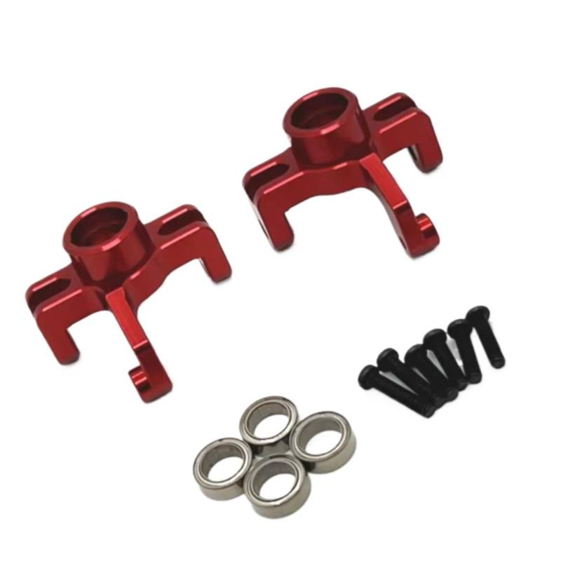 QAWRYV RC Achsschenkel Lenkbecher Für WLtoys 144016 144018 1/14 Metall Lenkung Tasse Achsschenkel Lager RC Auto Upgrade Zubehör Ändern Teile(Red) von QAWRYV