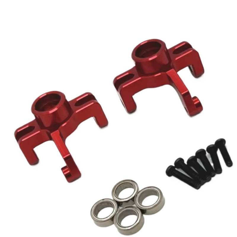 QAWRYV RC Achsschenkel Lenkbecher Für WLtoys 144016 144018 1/14 Metall Lenkung Tasse Achsschenkel Lager RC Auto Upgrade Zubehör Ändern Teile(Red) von QAWRYV