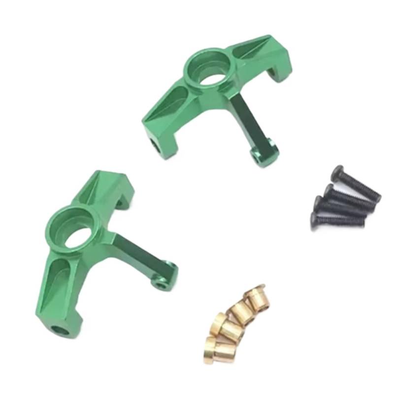 QAWRYV RC Achsschenkel Lenkbecher Für WPL 104001 1/10 Metall Front Steering Cup Achsschenkel Modell Fernbedienung Auto Upgrade Zubehör Ändern Teile(Green) von QAWRYV
