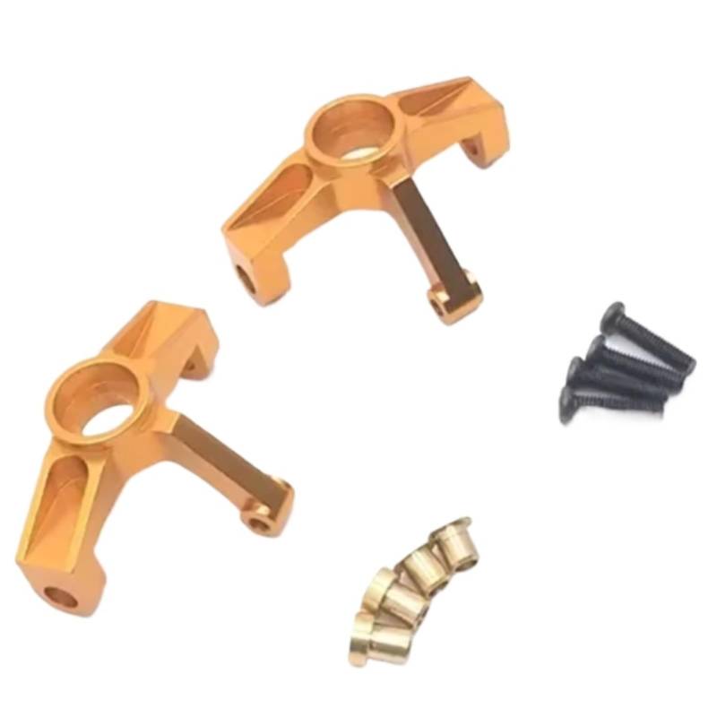 QAWRYV RC Achsschenkel Lenkbecher Für WPL 104001 1/10 Metall Front Steering Cup Achsschenkel Modell Fernbedienung Auto Upgrade Zubehör Ändern Teile(Yellow) von QAWRYV