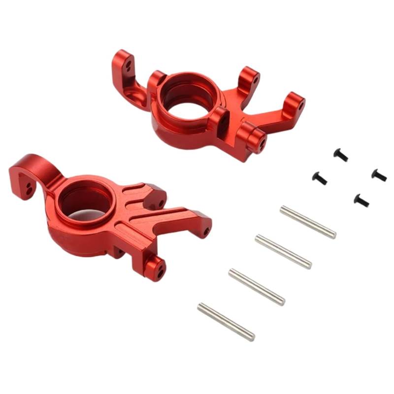 QAWRYV RC Achsschenkel Lenkbecher Für X-maxx 1/5 Aluminiumlegierung Lenknabenträger Lenkblock Knöchel RC Auto Upgrade Zubehör Ersetzen Sie Ändernde Teile(Red) von QAWRYV