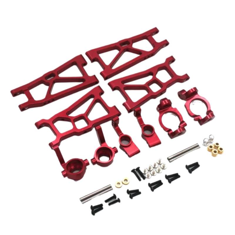 QAWRYV RC Achsschenkel Lenkbecher Für ZD DBX-10 1/10 Metall-Achsschenkel Für Schwinge 5-teiliges Set RC-Fernbedienung Für Rennwagen-Upgrade-Teile(Red) von QAWRYV