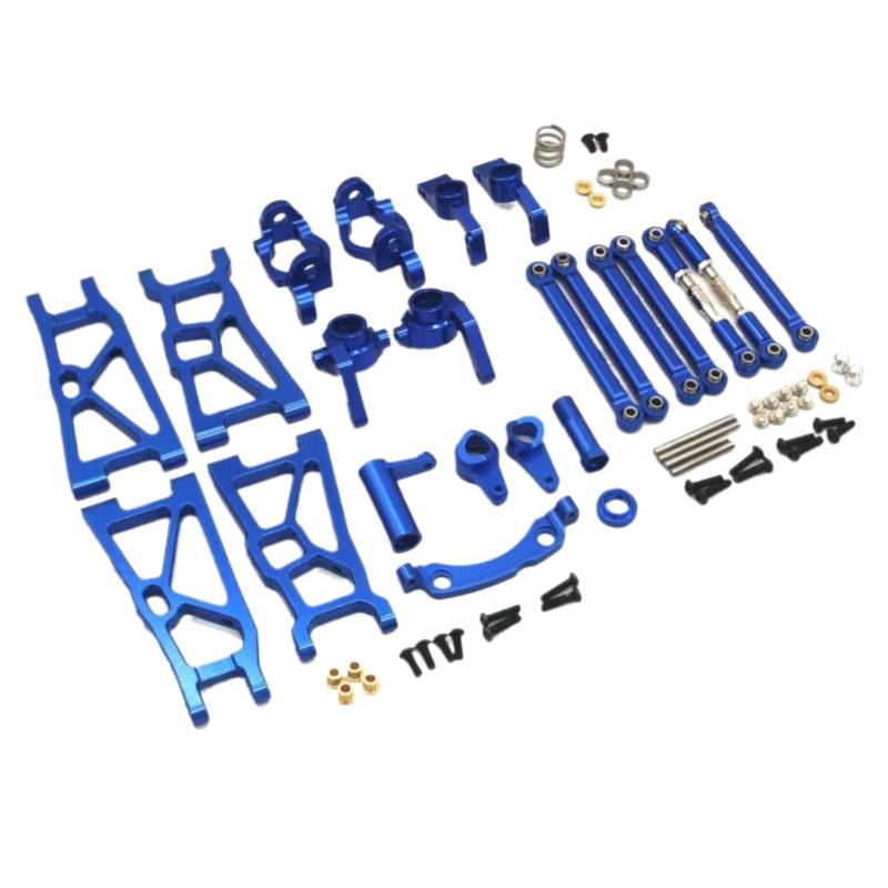 QAWRYV RC Achsschenkel Lenkbecher Für ZD DBX-10 1/10 Metall Für Schwinge Lenkbecher C Für Sitz Hinterrad Für Sitz Spurstange Lenkung Montage RC Auto Teile(Blue) von QAWRYV