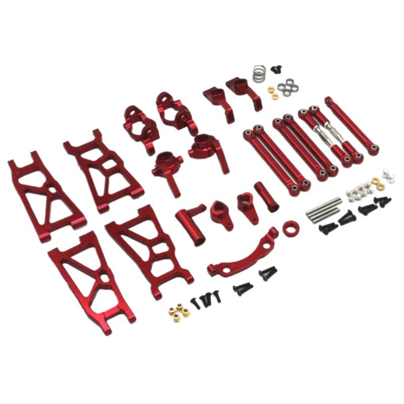 QAWRYV RC Achsschenkel Lenkbecher Für ZD DBX-10 1/10 Metall Für Schwinge Lenkbecher C Für Sitz Hinterrad Für Sitz Spurstange Lenkung Montage RC Auto Teile(Red) von QAWRYV