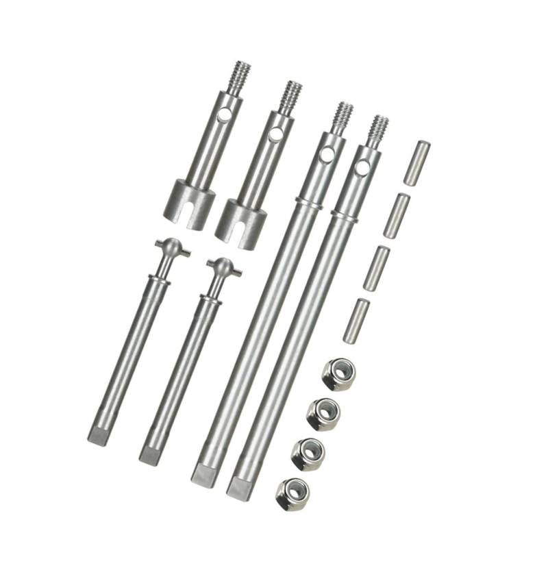 QAWRYV RC Antriebswelle Für Axial 1/24 Für Scx24 Für Axi00004 Axi0005 B17 90081 AXI00001 Metall Vorder- Und Hinterachse Cvd Antriebswelle Getriebewelle Kit Rc Auto Teile von QAWRYV