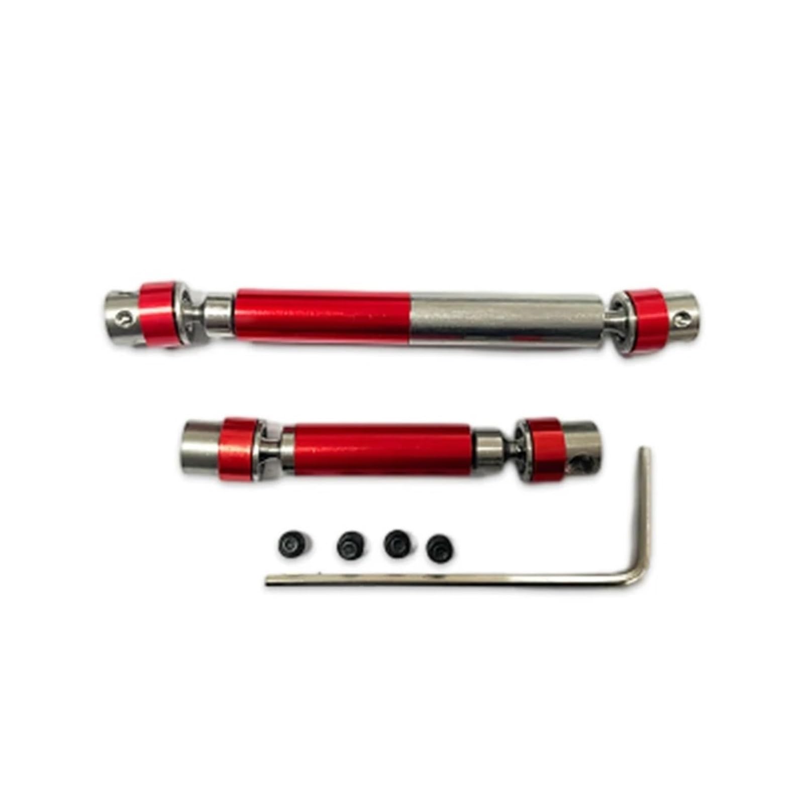QAWRYV RC Antriebswelle Für Hobbyplus 1/18 Für CR18P Für Rock Van RC Upgrades Teile Center Antriebswelle Hundeknochen Übertragungswelle RC Autozubehör(Red) von QAWRYV