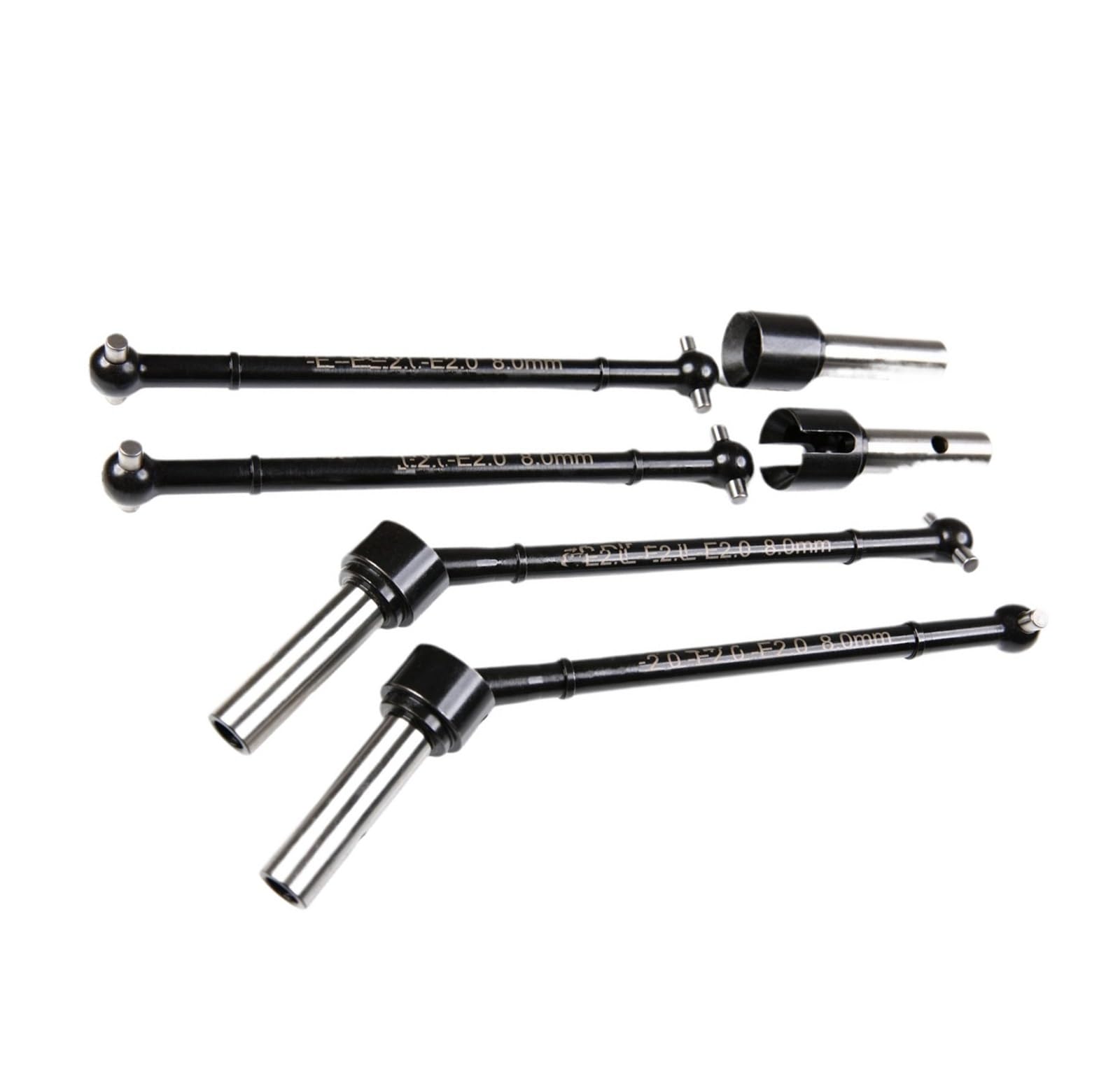 QAWRYV RC Antriebswelle Für Losi Für DBXL-E 2.0 1/5 RC Auto Vorne Hinten Antriebswelle Stahl Dogbone Joint Getriebe Welle Set Upgrade RC Auto Teile(Front and Rear) von QAWRYV