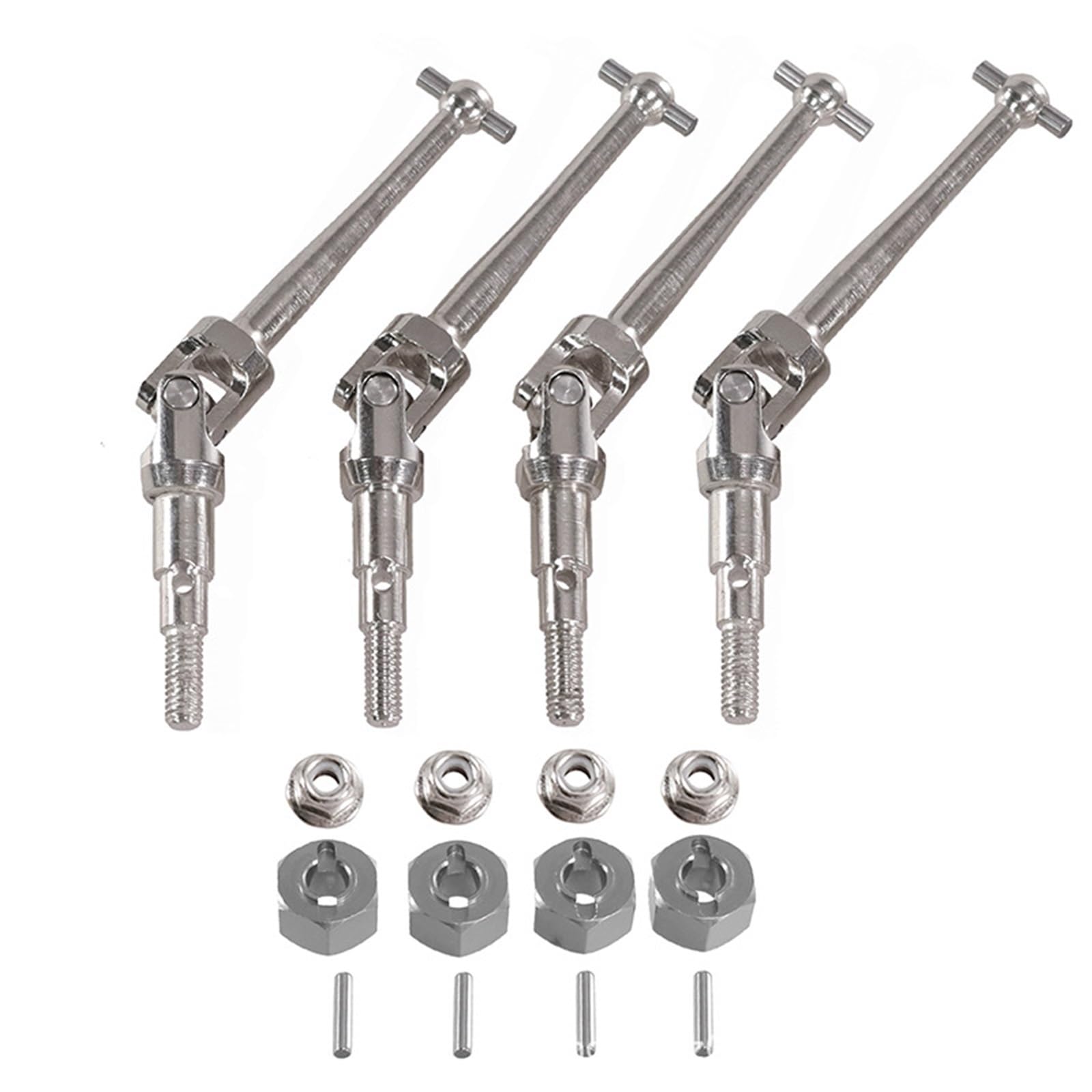 QAWRYV RC Antriebswelle Für MJX Für Hyper Go 1/16 16207 16208 16209 16210 H16 H16BM H16PL M162 1/14 14210 14210 H14bm RC Autozubehör Metallkupplungsmutter CVD Antriebswellenteile(Gray) von QAWRYV