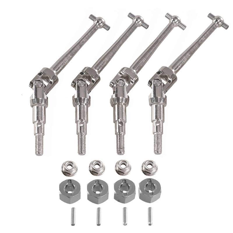 QAWRYV RC Antriebswelle Für MJX Für Hyper Go 1/16 16207 16208 16209 16210 H16 H16BM H16PL M162 1/14 14210 14210 H14bm RC Autozubehör Metallkupplungsmutter CVD Antriebswellenteile(Gray) von QAWRYV