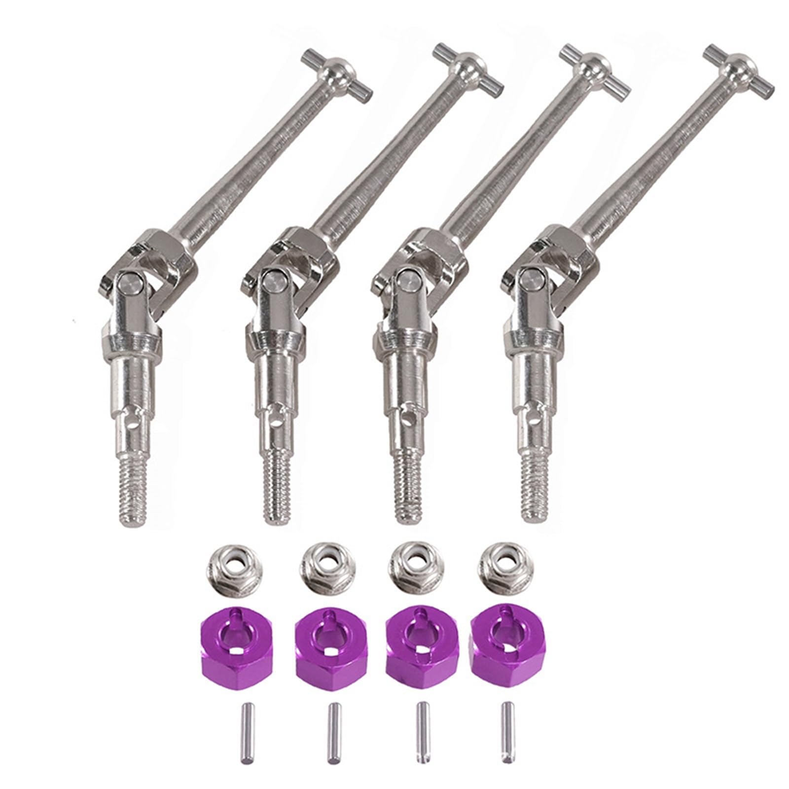 QAWRYV RC Antriebswelle Für MJX Für Hyper Go 1/16 16207 16208 16209 16210 H16 H16BM H16PL M162 1/14 14210 14210 H14bm RC Autozubehör Metallkupplungsmutter CVD Antriebswellenteile(Purple) von QAWRYV