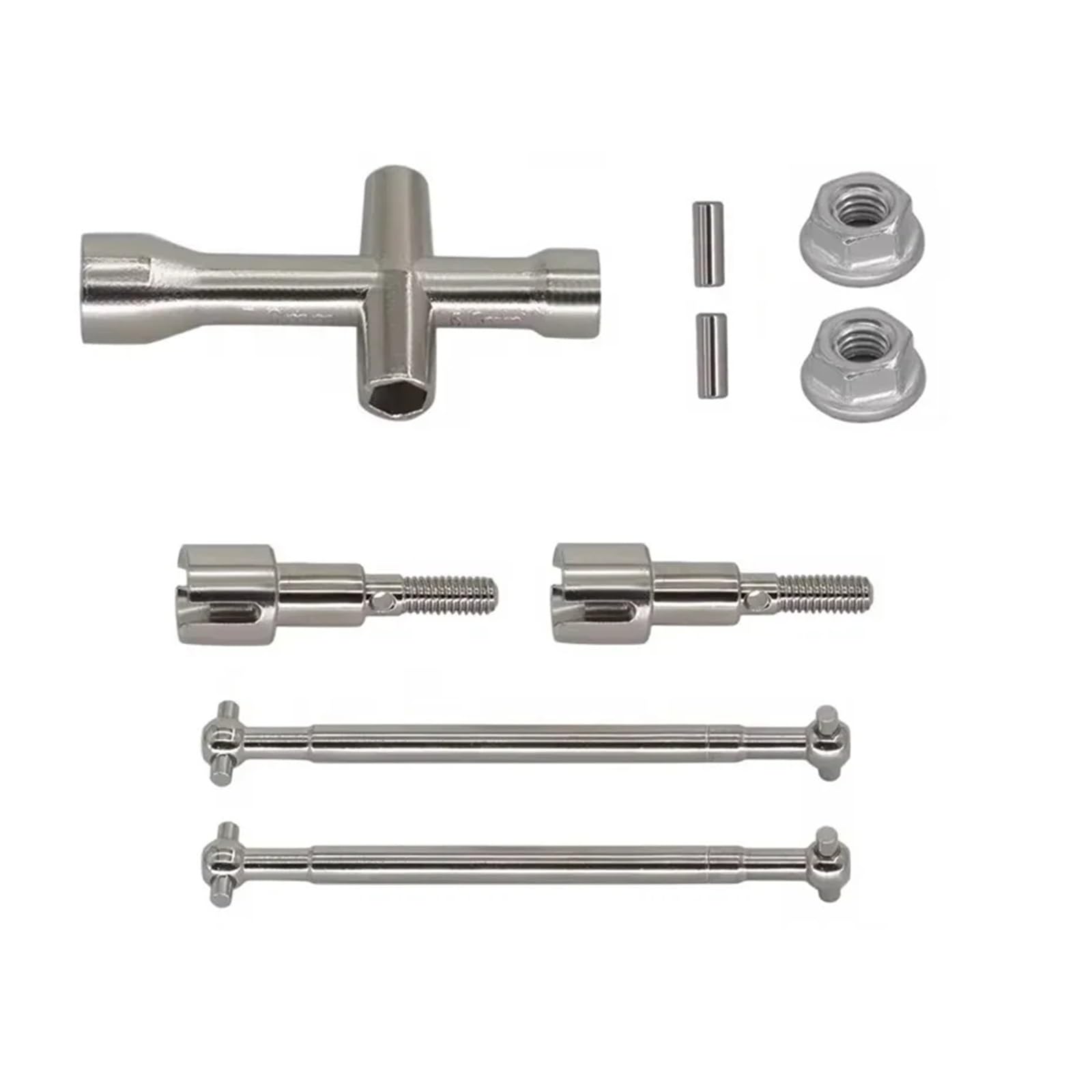 QAWRYV RC Antriebswelle Für SCY 16101 Pro 16102 Pro 16103 Pro Bürstenlose Metallübertragungswelle Vorne Hinten Antriebswelle CVD Dogbone 1/16 RC Auto Upgrade Teile Zubehör(Rear) von QAWRYV